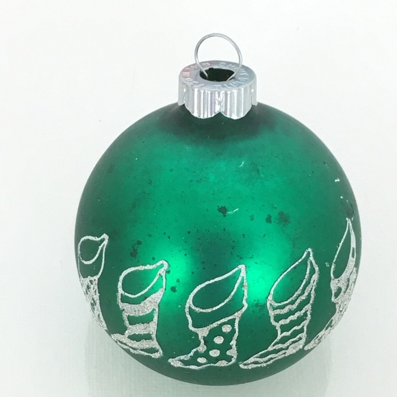 Vintage Shiny Brite Glass Christmas Bulbs Ornaments 4 Mid Century Original Box - Picture 5 of 16